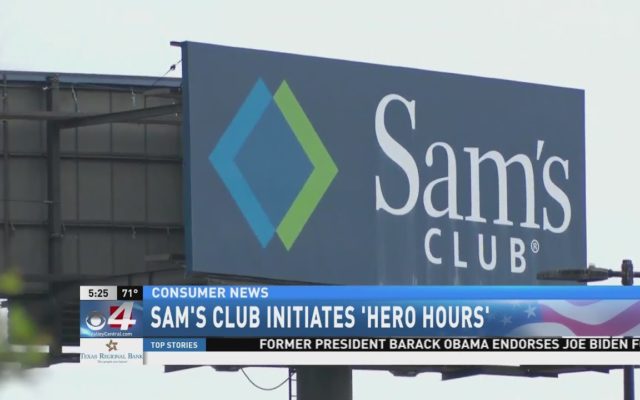 Sam’s Club Offering “Hero Shopping Hours”