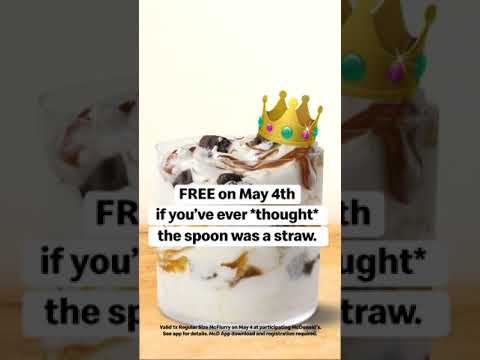 You Can Get a Free McFlurry On May 4th If You Have Ever Mistaken The Spoon for a Straw