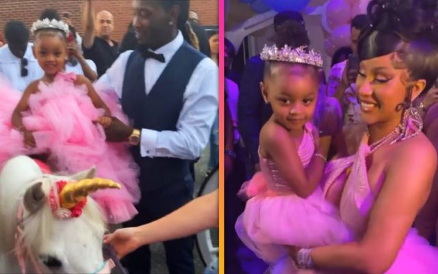 Cardi B Surprised Her 3 Year Old Daughter With a $150,000 Necklace At Her Lavish Birthday Party