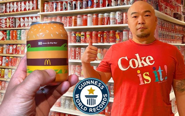 Coke MegaFan Collects 11,308 Different Cans For Guinness World Record