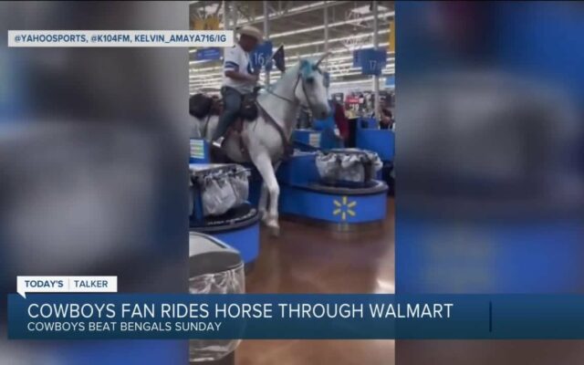 Guy Rides A Horse Through Walmart To Buy A Bucket