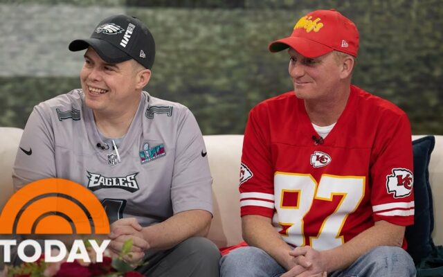 Chiefs And Eagles Fans Attend Super Bowl Together For A Special Reason